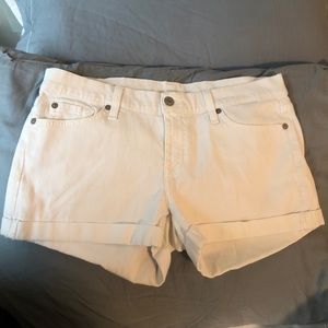 7 for all mankind cuffed white jean short
